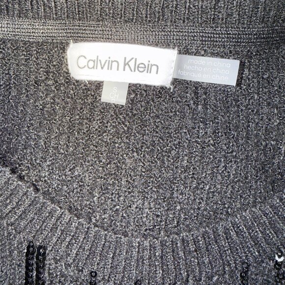 NEW Calvin Klein Women's Holiday Sequin Sweater Black Size S Small - Picture 7 of 9